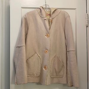 Velvet hooded warm jacket